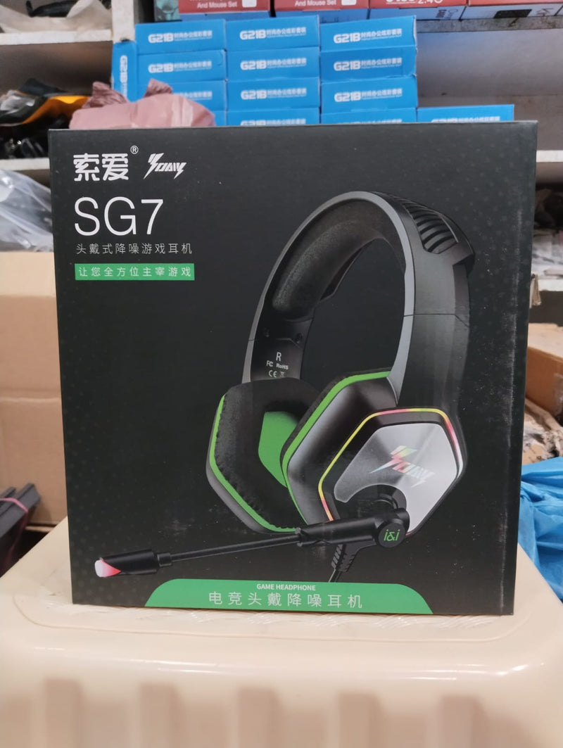 SG-7 USB Gaming Headset with Microphone/Mic Noise cancellation