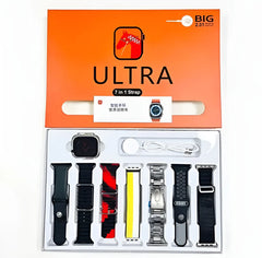 Smart Watches I20 Ultra Max Suit Watch + 7 Straps + Airpods Pro 2 ,Ultra 10 in 1 Strap Smart watch